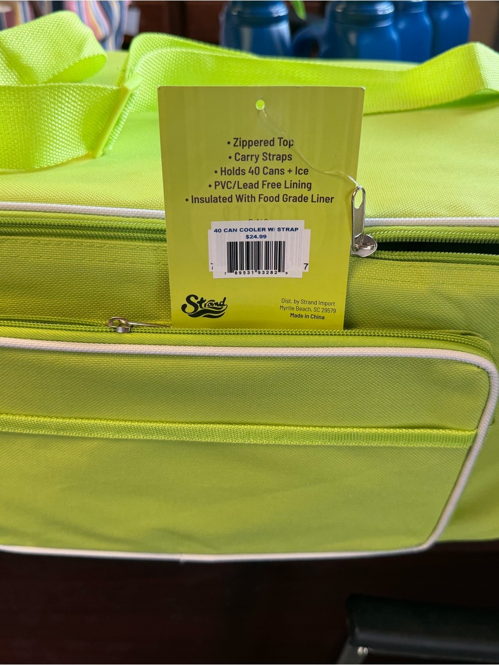 Insulated Cooler Tote 40 can purchaser can choose from green or orange - Picture 4 of 5